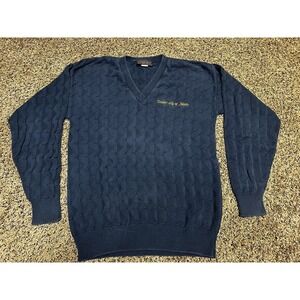 University of Toledo V-Neck Pullover Sweater - Andrew Rohan Men's Blue Small USA